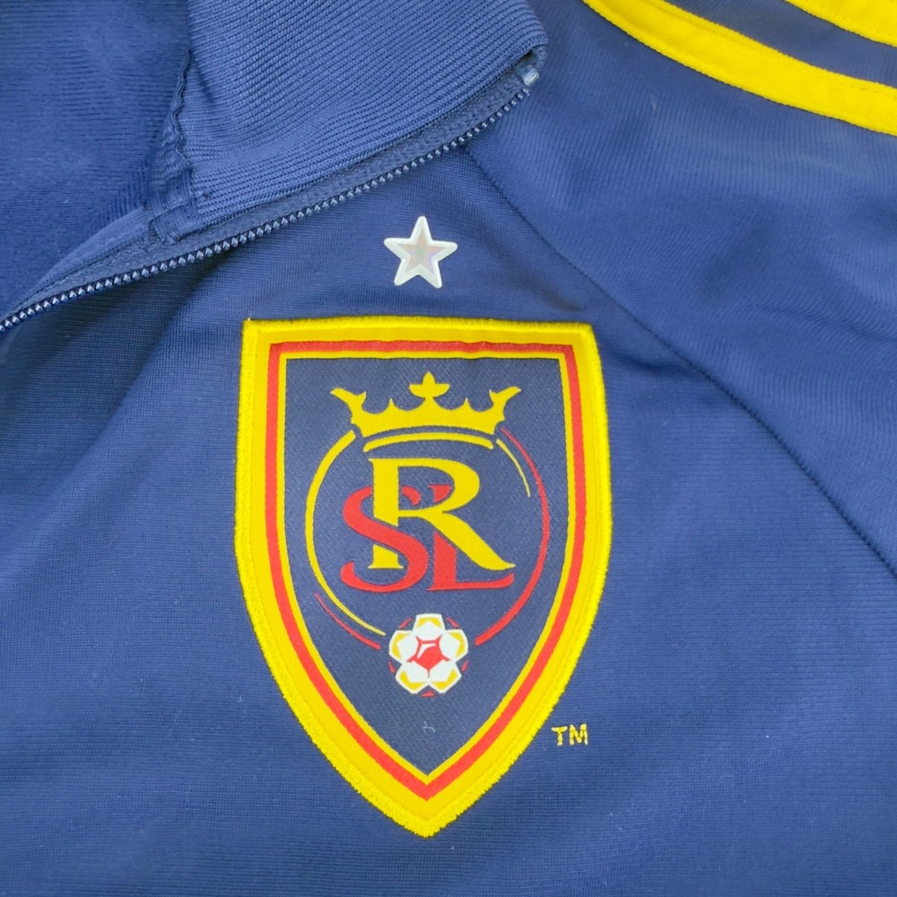 Adidas Real Salt Lake MLS Soccer‎ Track Jacket Mens Large Blue Yellow Full Zip - Picture 3 of 7